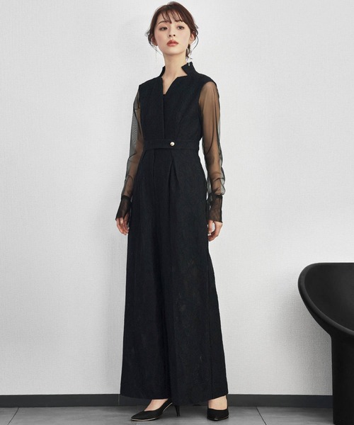 Girl パーティドレス　オールインワン　結婚式 GIRL DRESS FOR NOW パーティードレス パンツドレス ボンディング