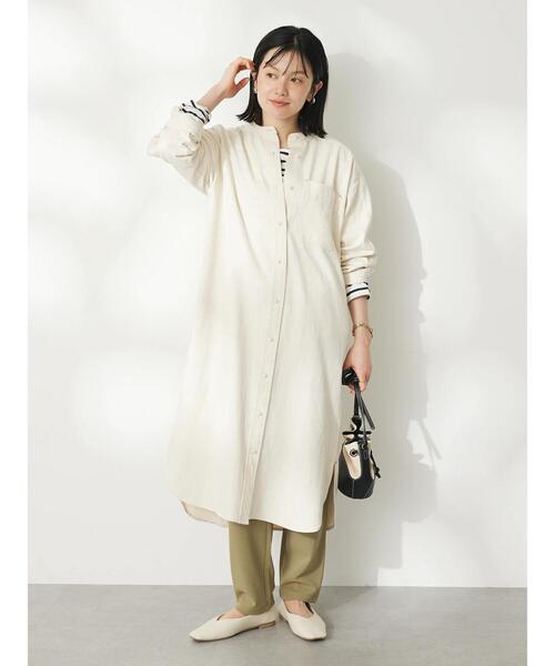 「CRAFT STANDARD BOUTIQUE」 「refined works」長袖ワンピース FREE インディゴブルー レディース_画像2