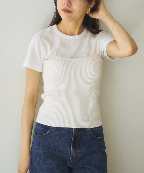 「Plage」 半袖Tシャツ FREE ホワイト レディース_画像5