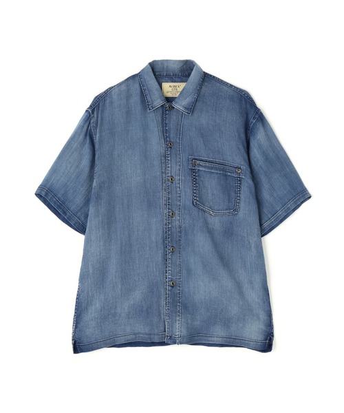 AVIREX（アヴィレックス） シャツ WIND THROUGH DENIM S/S SHIRTS