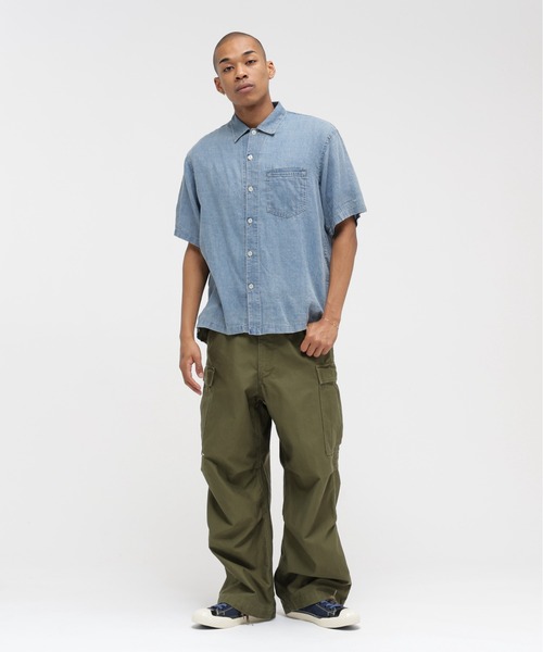 AVIREX（アヴィレックス） シャツ WIND THROUGH DENIM S/S SHIRTS