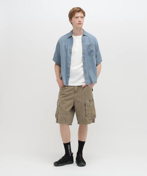 シャツ WIND THROUGH DENIM S&frasl;S SHIRTS &frasl; ウィンドスルー デニム 半袖シャツ &frasl; AVIREX &frasl; アヴィレックス