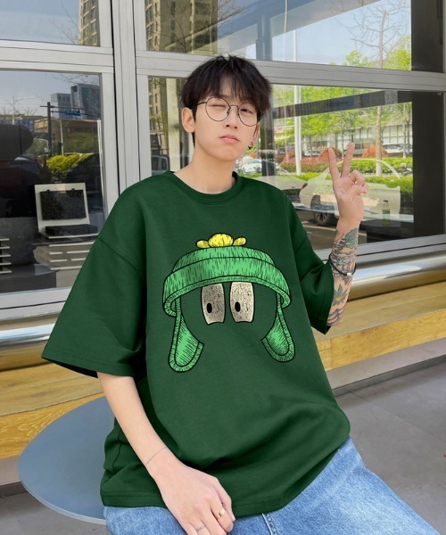 「MGV」 半袖Tシャツ MEDIUM グリーン メンズ_画像9