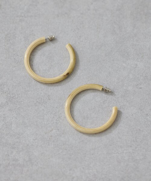 ピアス ホーンフープピアス レディースの画像