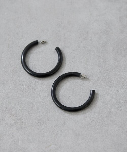 ピアス ホーンフープピアス レディースの画像