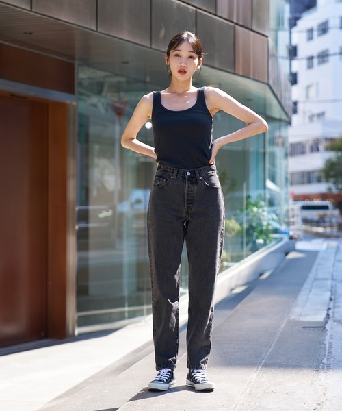 「501」 デニムパンツ 27 ブラック レディース_画像5