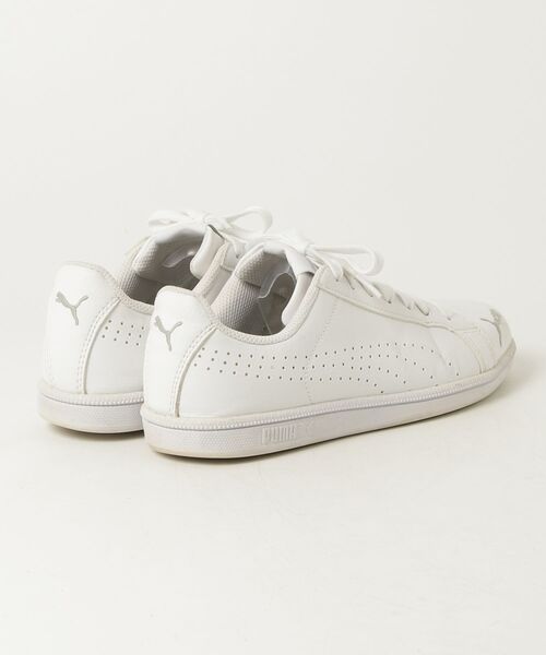 「PUMA」 ローカットスニーカー 24.5cm ホワイト×シルバー メンズ_画像2