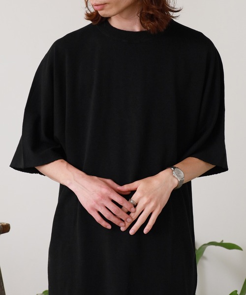 REMI RELIEF Tシャツ REMI RELIEF（レミ レリーフ） 7分袖Tシャツ M ブラック メンズ