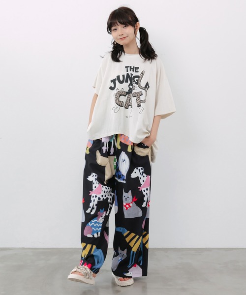 ScoLar（スカラー） ワイドパンツ パンツ 162683：3柄展開 リラックス