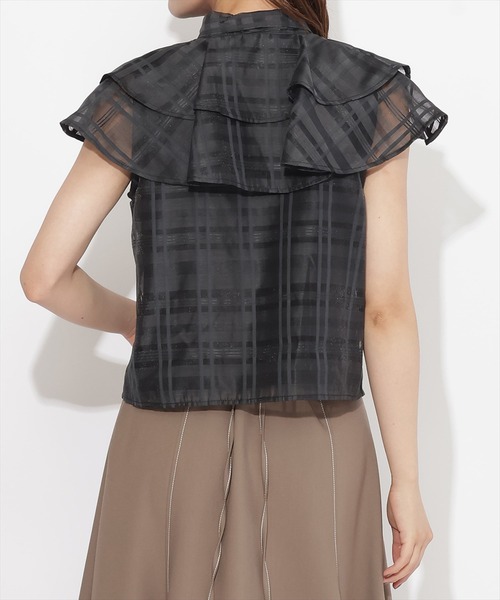「WILLSELECTION」 半袖ブラウス MEDIUM ブラック レディース_画像6
