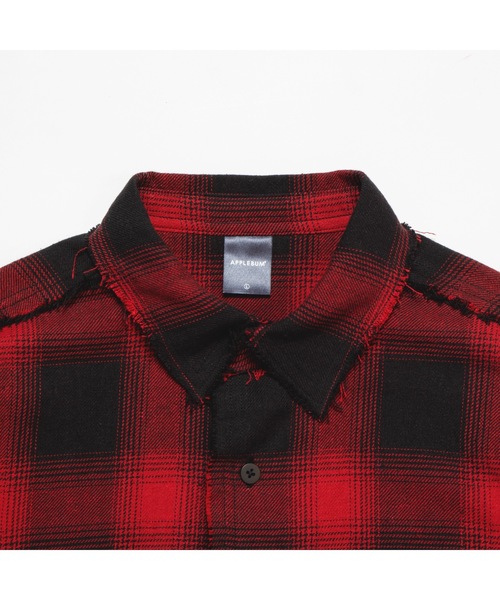 「APPLEBUM」 長袖シャツ LARGE ホワイト×ブラック メンズ_画像7