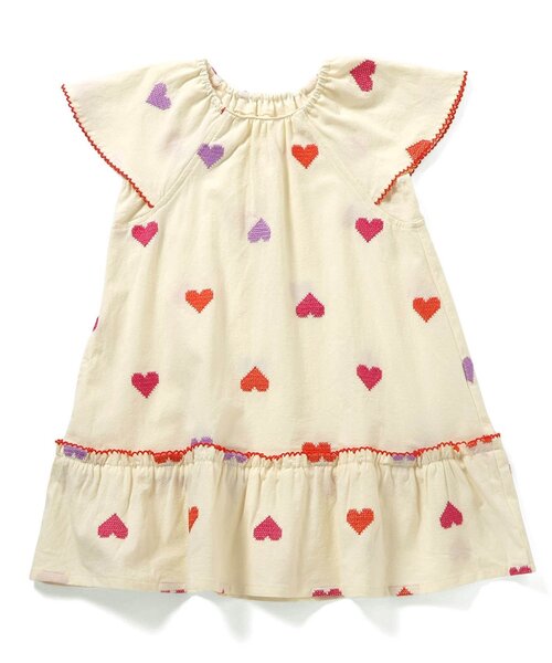 「apres les cours」 「KIDS」半袖ワンピース 110 インディゴブルー キッズ_画像5