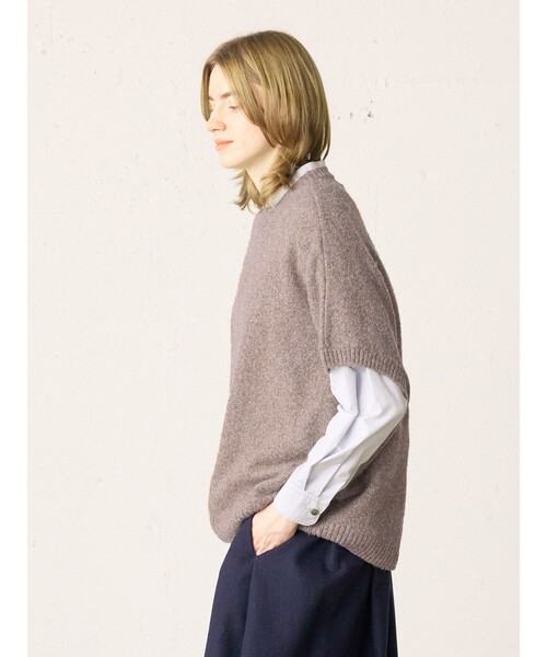 「MidiUmi」 半袖ニット FREE グレー レディース_画像9