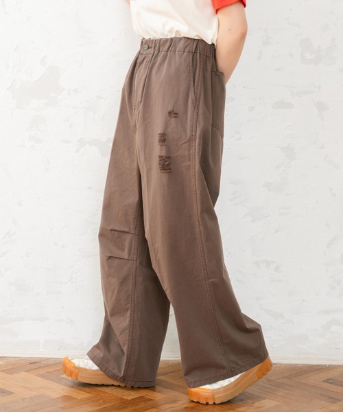 「eLur」 カーゴパンツ LARGE カーキ レディース_画像4