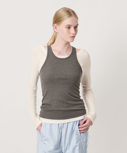 tシャツ 「NICE WEATHER」レイヤード カットソー レディース