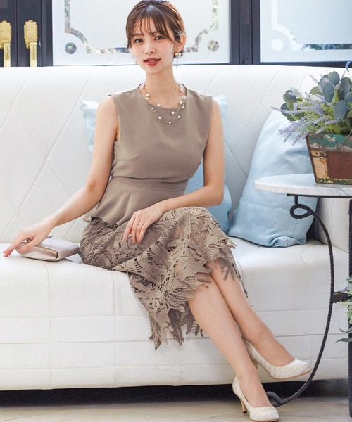 Fashion Letter（ファッションレター） ドレス ペプラムトップス×総
