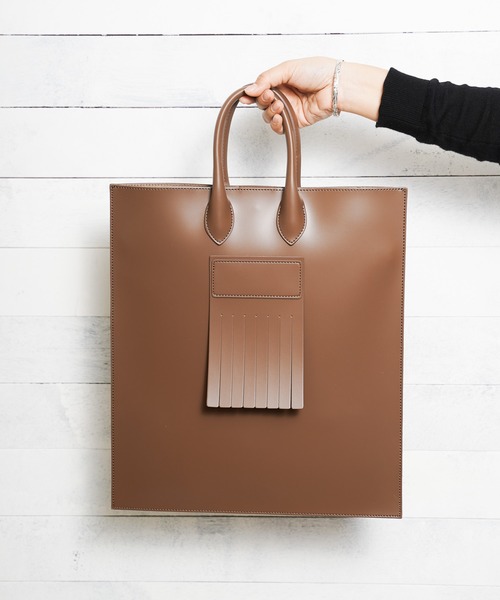 SOLPRESA トートバッグ /SOLPRESA/SQUARE FRINGE FLAT TOTE