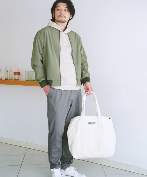 ikka（イッカ） パンツ ツイルワイドテーパードパンツ メンズ