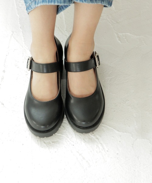 SOROTTO（ソロット） バレエシューズ 軽量厚底 メリージェーン ヒール