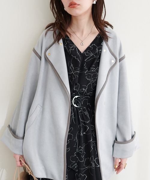 natural couture お上品ミドル丈トッパーコート : ZOZOTOWN