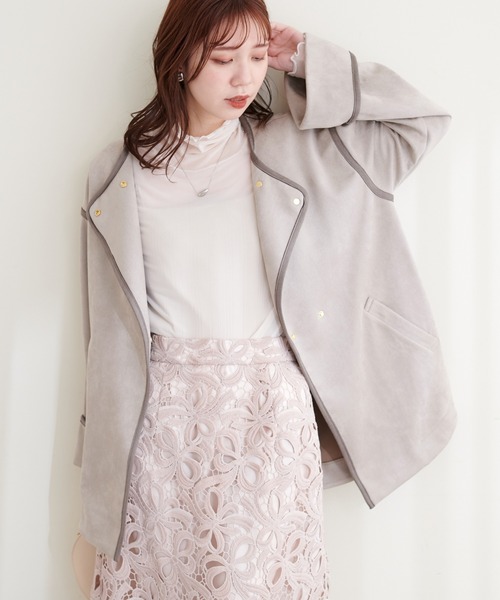 natural couture♡お上品ミドル丈トッパーコート お上品ミドル丈トッパーコート | natural couture(ナチュラル