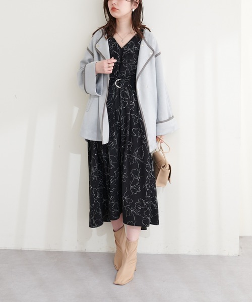 natural couture お上品ミドル丈トッパーコート : ZOZOTOWN