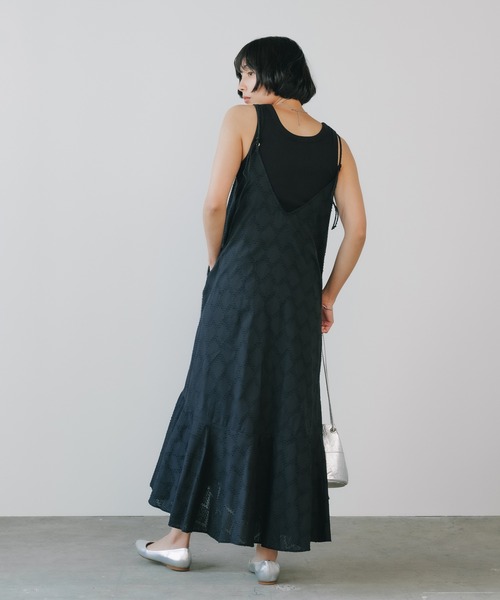 normment /ノーメント　ワンピース ワンピース normment/ノーメント cotton mosaic jacquard cami