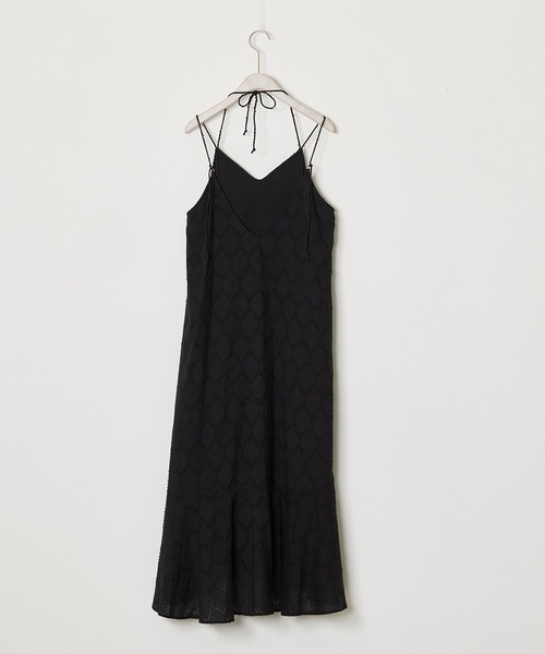 肌触りがいい ワンピース normment/ノーメント cami jacquard mosaic cotton ワンピース