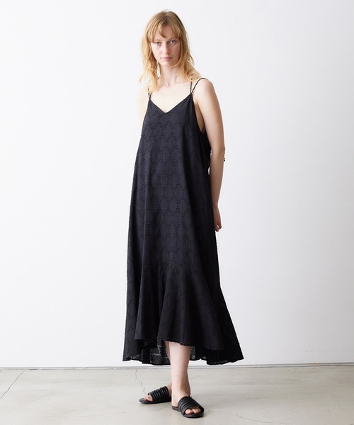 極美品⭐︎normmentノーメント　キャミソールワンピース　ロングワンピース ワンピース normment/ノーメント cotton mosaic jacquard cami