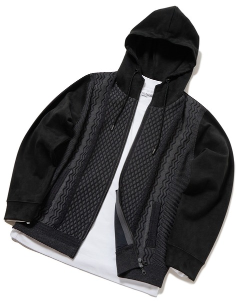 メンズビギ（MEN’S BIGI）/ニットコンビパーカ MEN'S BIGI（メンズビギ） パーカー ニットコンビパーカ メンズ