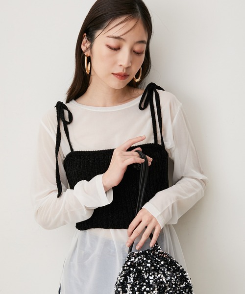 ヴィヴィアンウエストウッド ニットビスチェ キャミソール オーヴ刺繍 ブルー VIS キャミソール モールニットビスチェ : ZOZOTOWN Yahoo!店