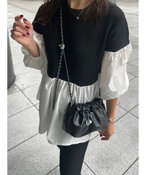 HEILIS（ヘイリス） クラッチバッグ パーティーバッグ ミニギャザー