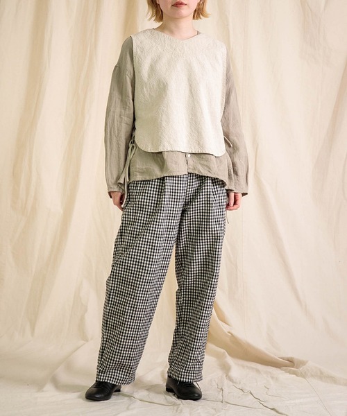 ブラウス シャツ 「Brocante / ブロカント」  リネンキャンバス カルディガンシャツ レディース Brocante ブラウス シャツ 「Brocante / ブロカント」 リネン