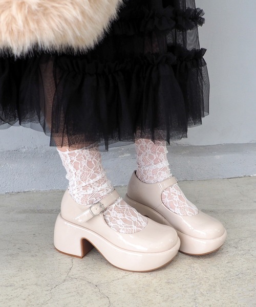 しょこ様Only パンプス byあしながおじさん パンプス 厚底おでこストラップパンプス