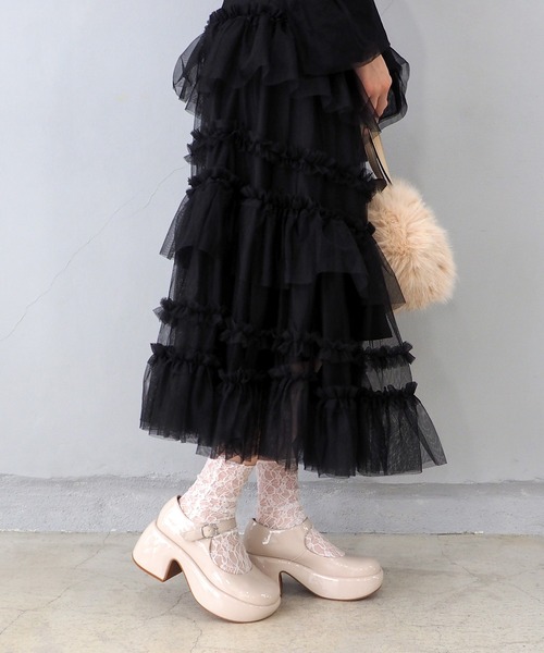 byあしながおじさん パンプス 厚底おでこストラップパンプス