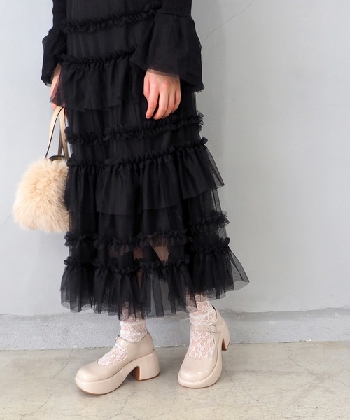 byあしながおじさん パンプス 厚底おでこストラップパンプス