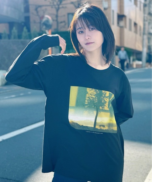 tシャツ 「ZOZOTOWN限定」LHP×彩雪 / NUMBERING PRINT ORGANIC  LONG SLEEVE TEE / ナンバリング ZOZOTOWN限定】LHP×彩雪 / NUMBERING PRINT ORGANIC LONG SLEEVE