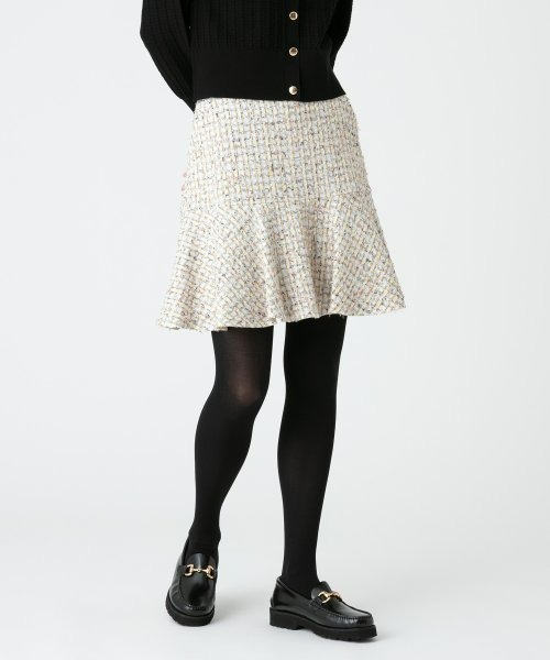 ルルウィルビーLINTONツイードタイトスカート 【公式通販】