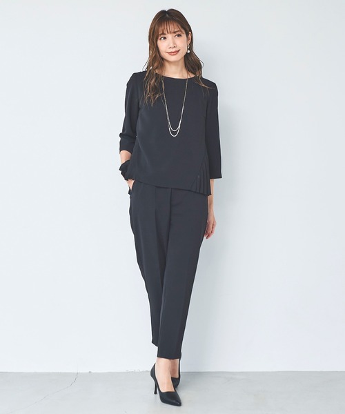 DRESS LAB   手洗いできるサマーツイードセットアップ DRESS LAB セットアップ 「手洗い可/セレモニースーツ」ペプラム