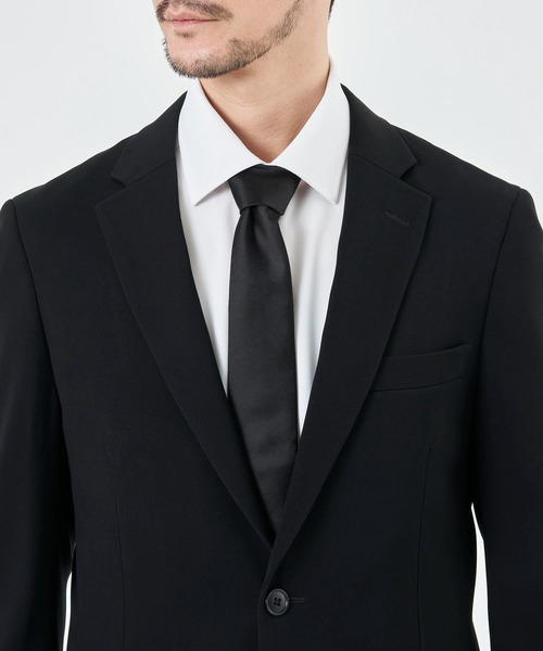 TETE HOMMEメンズスーツセットアップ TETE HOMME セットアップ 洗える礼服 2つボタン 濃染加工