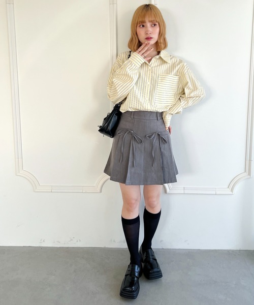 Loueme スカート リボンプリーツミニスカパン : ZOZOTOWN Yahoo!店