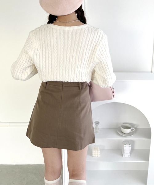 Loueme スカート リボンプリーツミニスカパン : ZOZOTOWN Yahoo