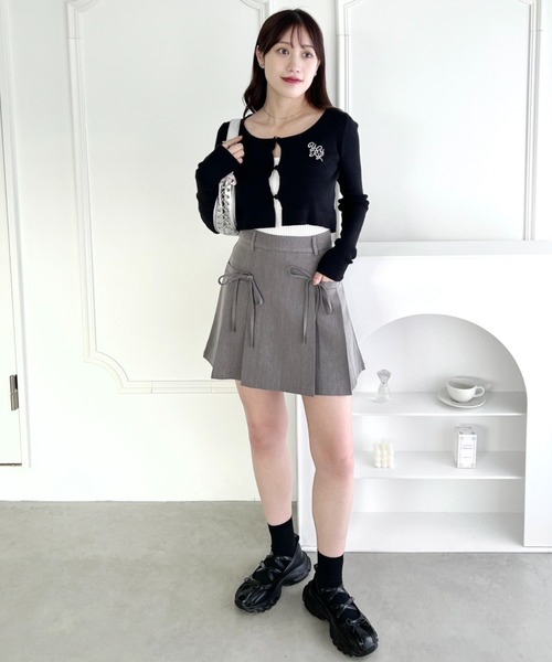 Loueme スカート リボンプリーツミニスカパン : ZOZOTOWN Yahoo!店