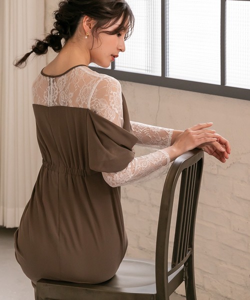 birei ドレス レースオフショルダータイトドレス : ZOZOTOWN