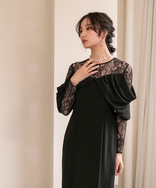 birei ドレス レースオフショルダータイトドレス : ZOZOTOWN Yahoo!店