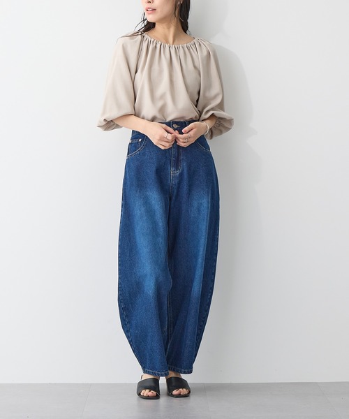for/c ブラウス シャツ リネンライクバルーンスリーブブラウス