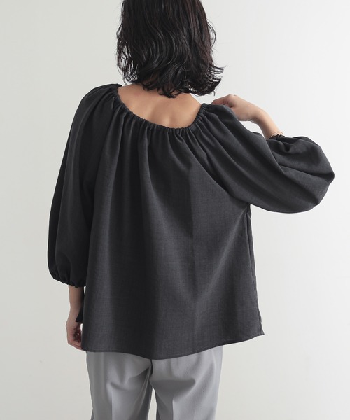 for/c（フォーシー） ブラウス シャツ リネンライクバルーンスリーブ