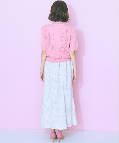 marun ニット セーター 「大きいサイズ」 ケーブルポロニット