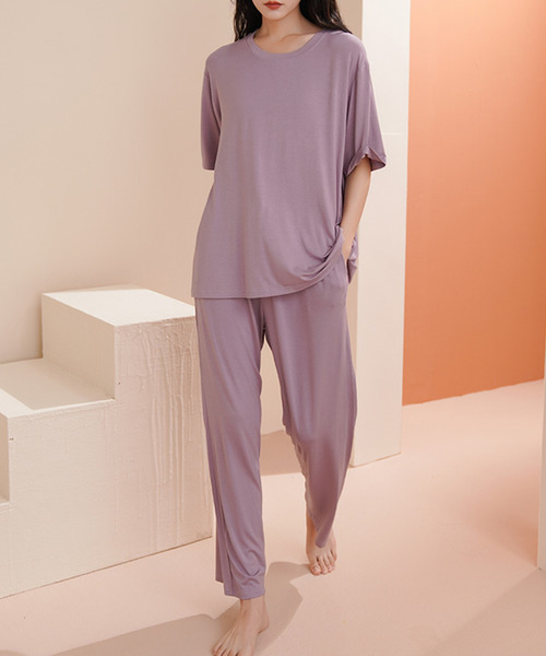DAY CLOSET パジャマ ルームウェア レディース 5分袖パッド付き