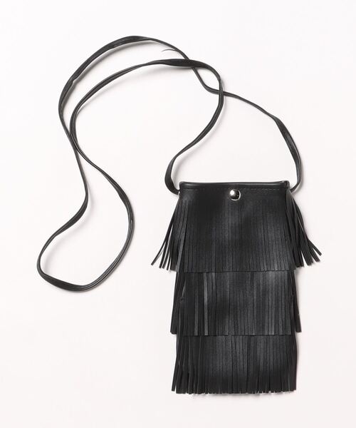 ebagos フリンジ付きミニショルダー ポーチ付きミニショルダー | Bleu